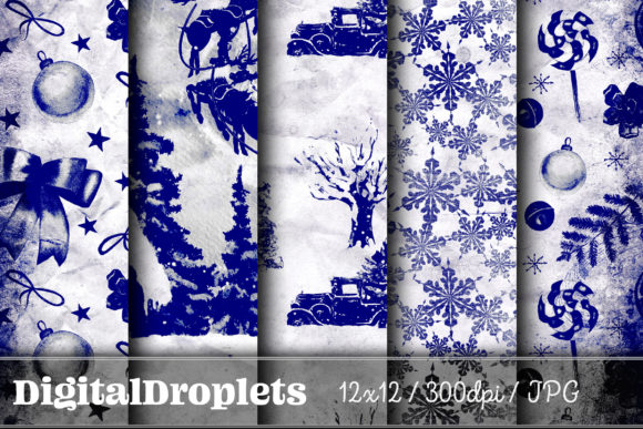 Christmas Time Vol. 21: Gothic & Grunge Vintage Paper Set