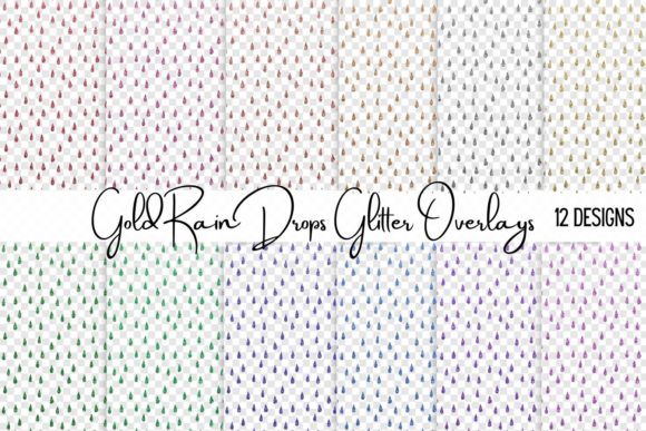 Colorful Glitter Drops Overlays: Adding Sparkle to Your Projects