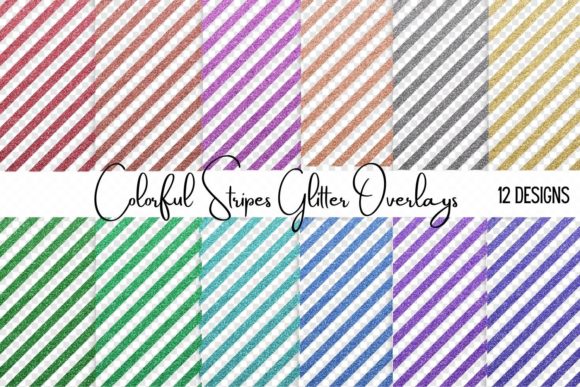 Colorful Glitter Stripes Overlays: A Designer's Secret Weapon
