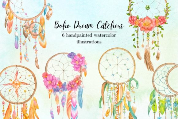 Floral Watercolor Dream Catchers: A Complete Collection