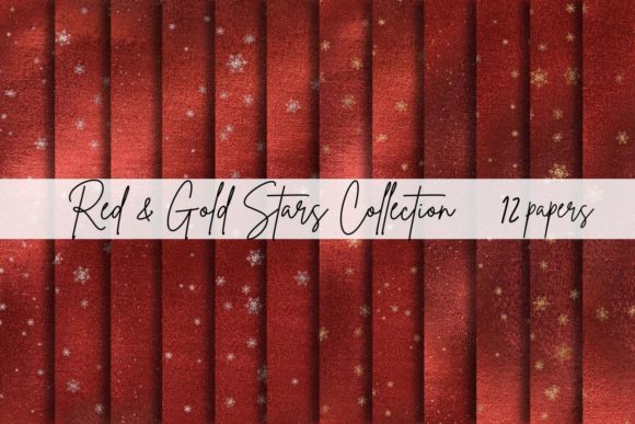 Red Papers with Gold & Silver Stars: A Designer's Go-To for Festive Flair