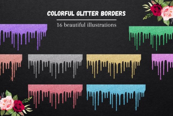 Sparkle and Flow: Using Glitter Dripping Clipart