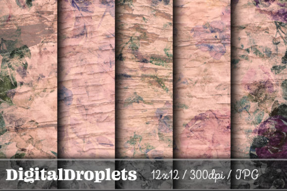 Weathered Blossoming Flowers Vol. 8: A Designer's Textured Asset